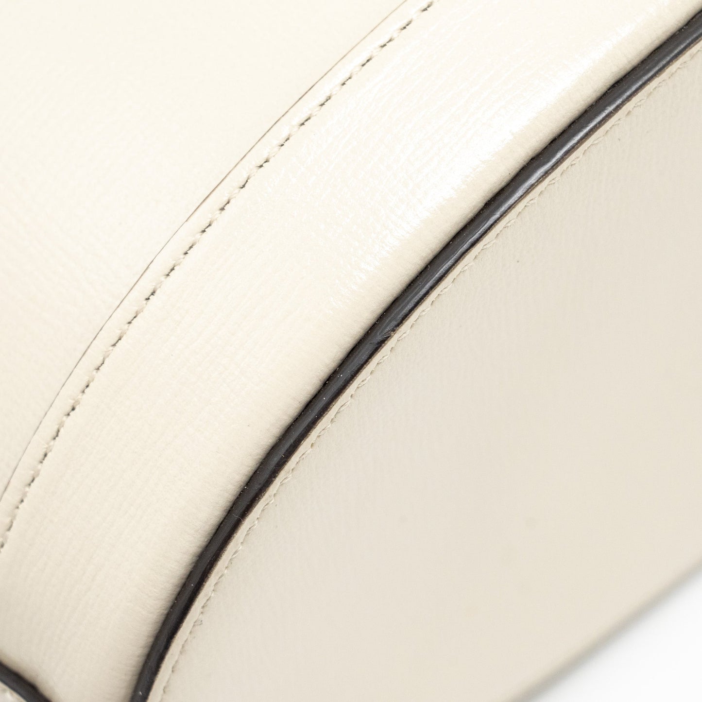 Gucci 1955 Horsebit Bucket Tote Bag Calfskin White