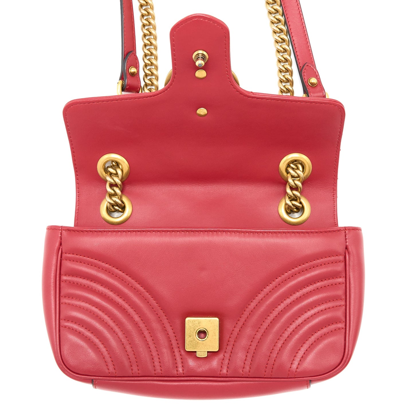 Gucci Mini Marmont Calfskin Red