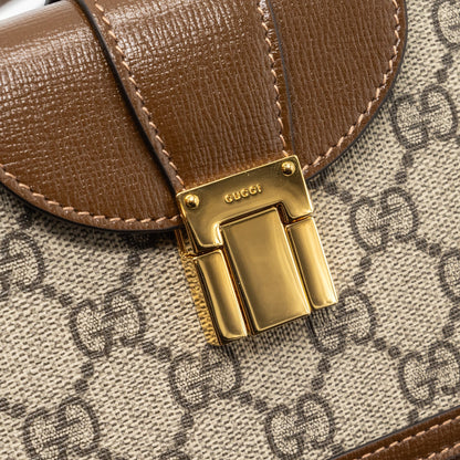 Gucci Mini Bag With Interlocking G GG Supreme Canvas/ Leather