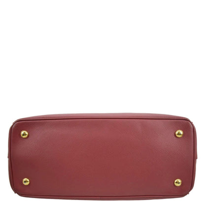 PRADA Lux Saffiano Leather Top Handle Satchel Bag Red