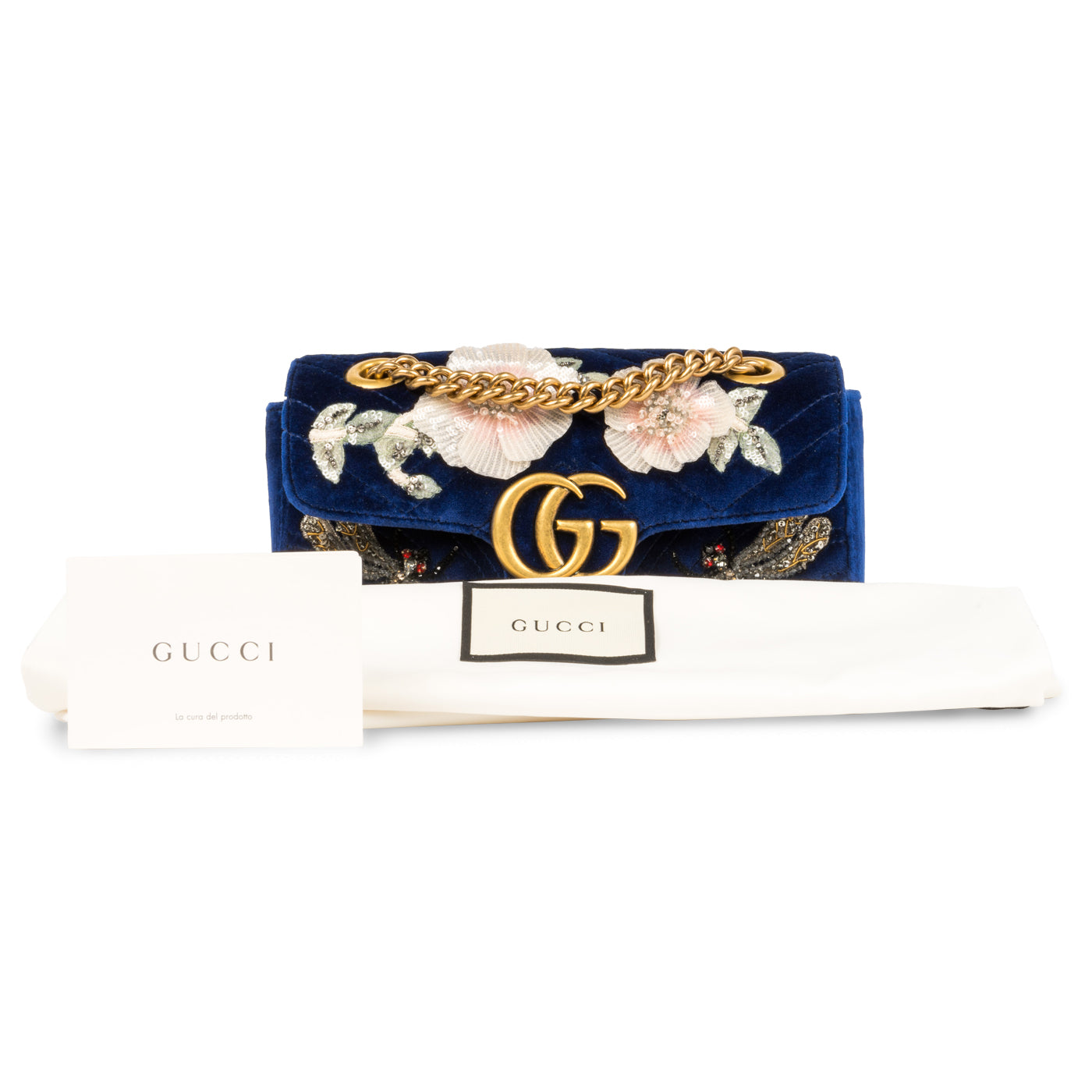Gucci GG Marmont Velvet Sequin Mini Handbag