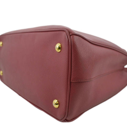 PRADA Lux Saffiano Leather Top Handle Satchel Bag Red