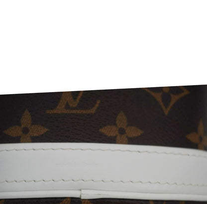 LOUIS VUITTON  Nano Bucket Monogram Canvas Crossbody Bag White