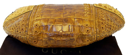GUCCI Crocodile and Ostrich Patchwork Limited Edition Bag