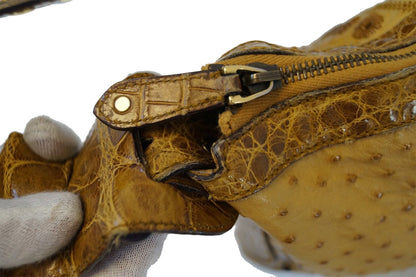GUCCI Crocodile and Ostrich Patchwork Limited Edition Bag