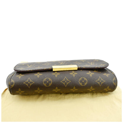 LOUIS VUITTON Favorite MM Monogram Canvas Crossbody Bag Brown