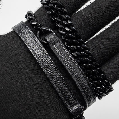 Saint Laurent/YSL Envelope Chain Wallet Calfskin Black / Black Hardware