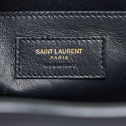 Saint Laurent/YSL Medium Uptown Tote Bag Calfskin Black GHW