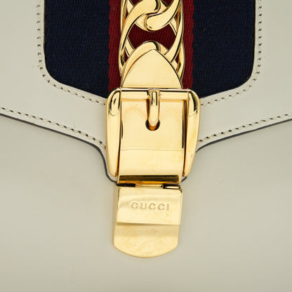 GUCCI SMALL SYLVIE BAG IN WHITE