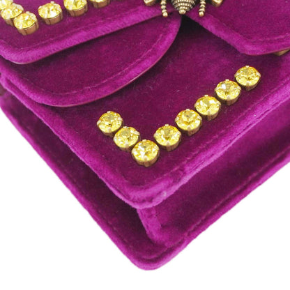 Gucci Velvet Crystal Bee Broadway 489218