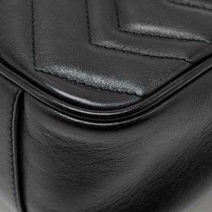 Gucci Medium GG Marmont Shoulder Bag Calfskin Black