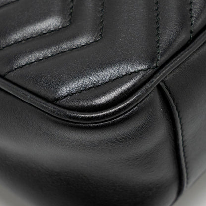 Gucci Medium GG Marmont Shoulder Bag Calfskin Black