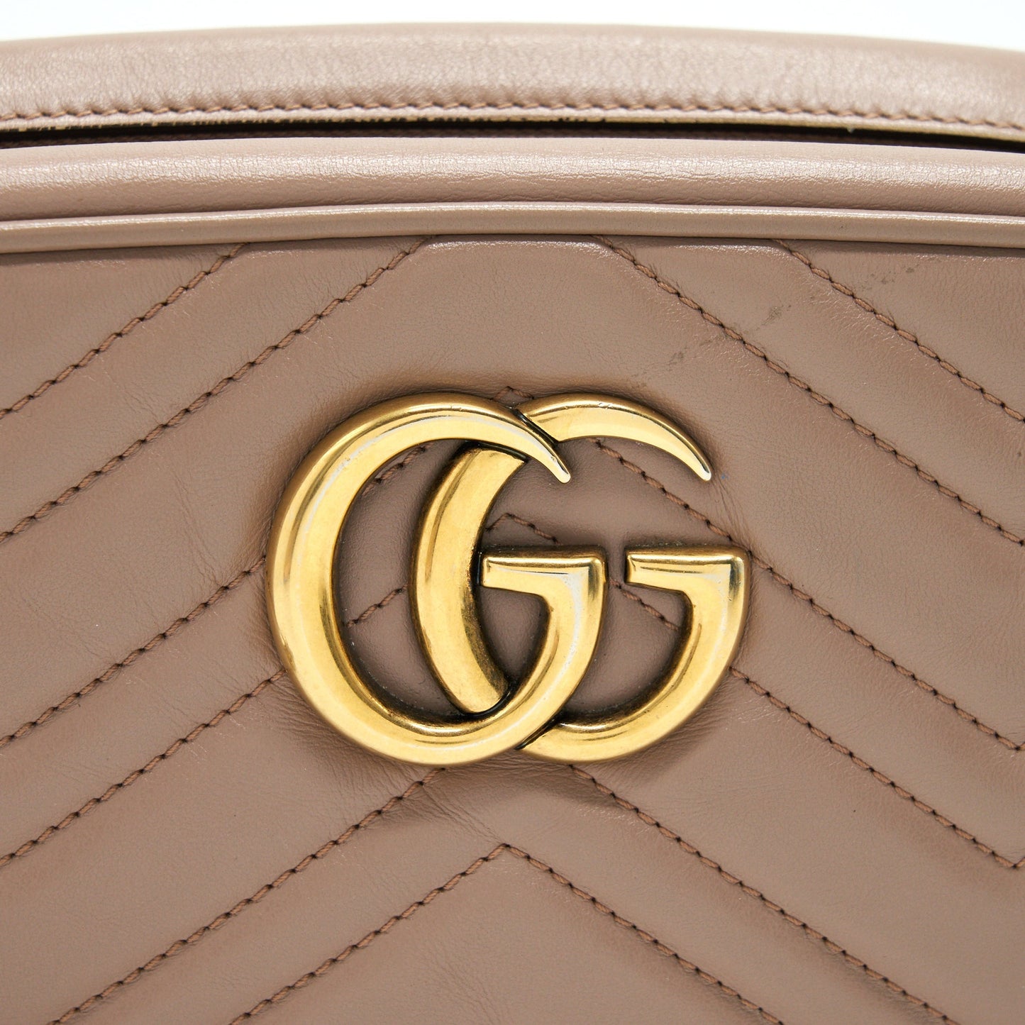 Gucci GG Marmont Small Matelasse Camera Bag Beige