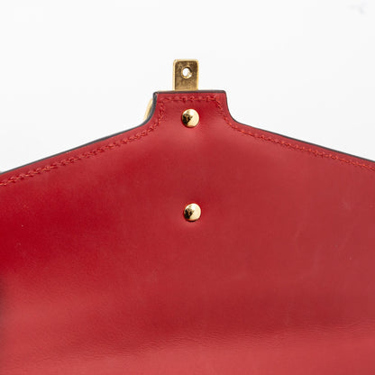 Gucci Sylvie shoulder bag calfskin red