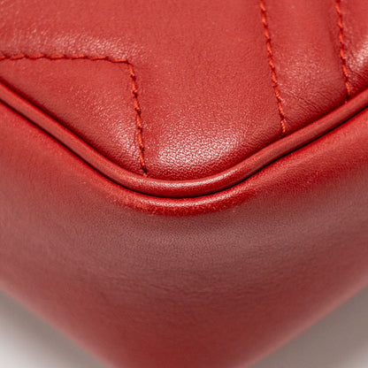 Gucci Super Mini GG Marmont Calfskin Red