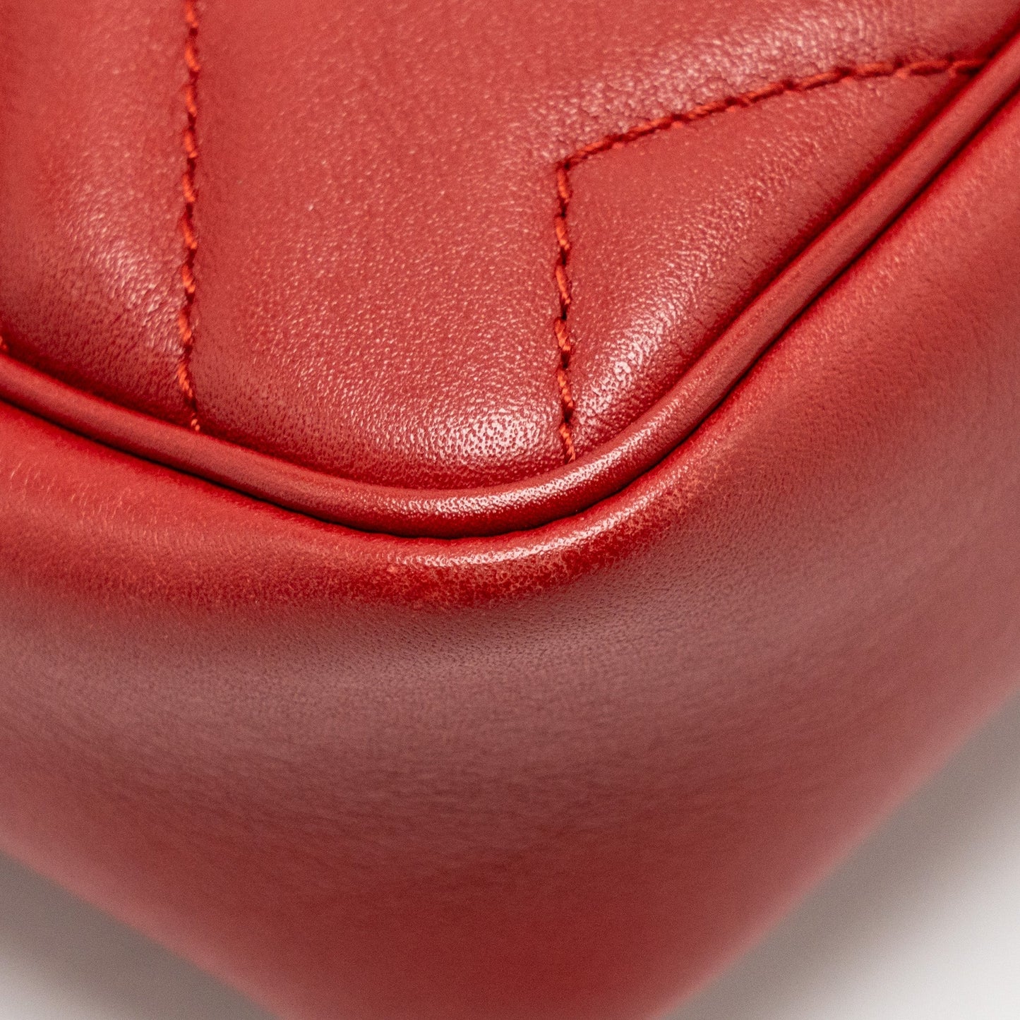 Gucci Super Mini GG Marmont Calfskin Red