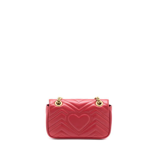 Gucci Mini GG Marmont Bag Calfskin Red Brushed