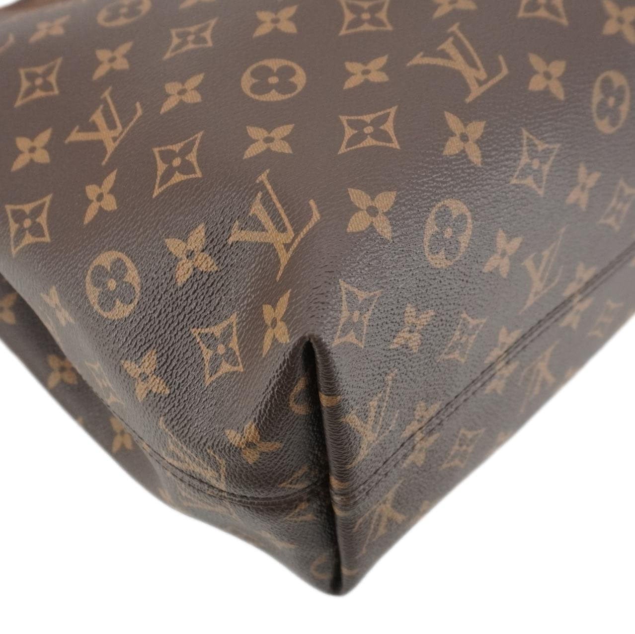 LOUIS VUITTON Graceful MM Monogram Canvas Shoulder Bag Brown