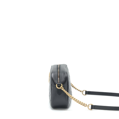 Gucci GG Marmont Small Matelasse Shoulder Bag Calfskin Black