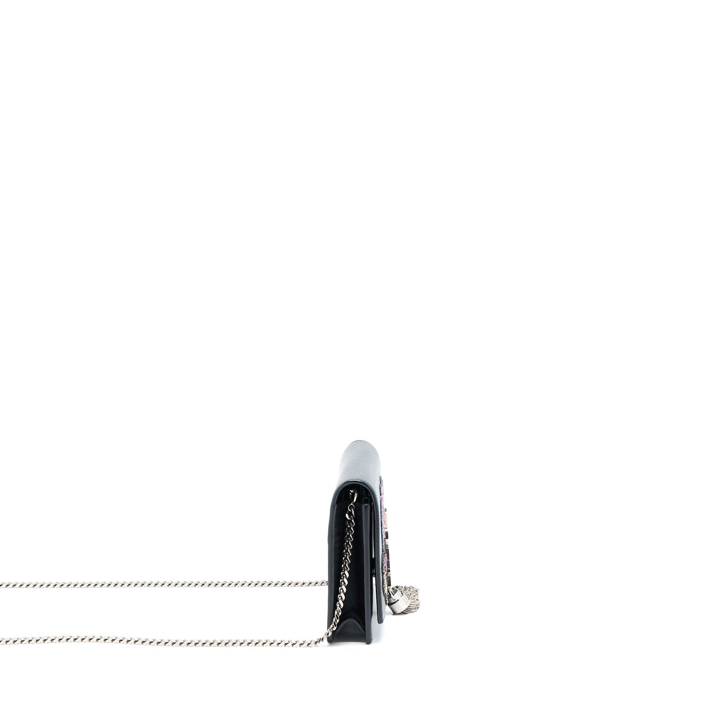 Saint Laurent/ YSL Kate Small Chain Wallet With Tassel Black/Multicolour Limited Edition GHW
