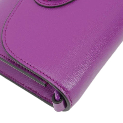 GUCCI Horsebit 1955 mini Leather Shoulder Bag Purple 724713