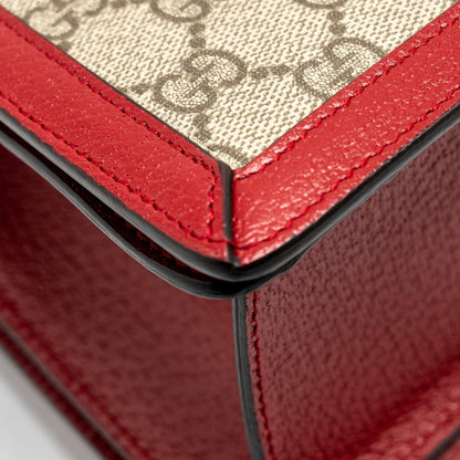 Gucci Queen Margaret Top Handle Bag GG Supreme Canvas Red/ Multicolour