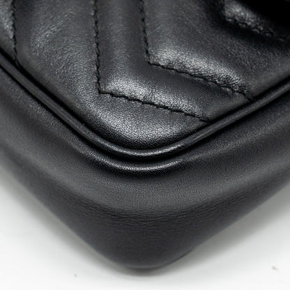 Gucci Super Mini Marmont calfskin black