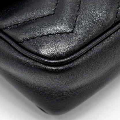 Gucci Super Mini Marmont calfskin black