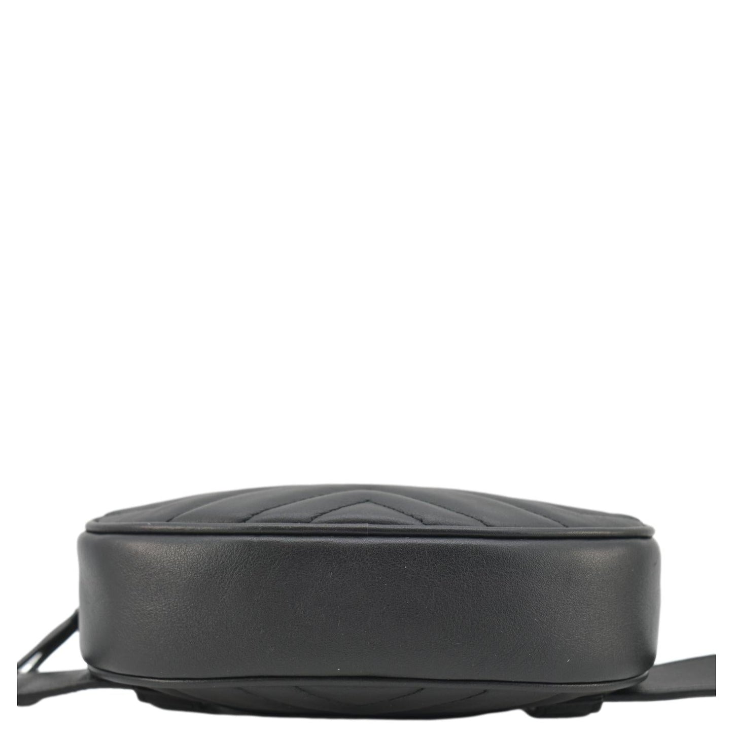 GUCCI GG Marmont Matelasse Leather Belt Bag Black 476434