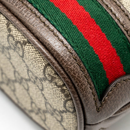 Gucci Ophida Mini Bucket Bag GG Supreme Canvas Beige / Ebony
