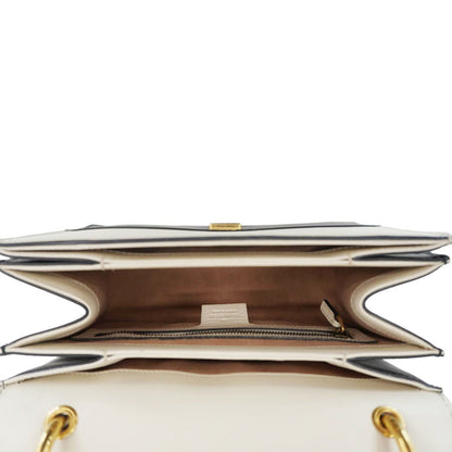GUCCI Queen Margaret Bee Blind For Love Leather Shoulder Bag Black 476541