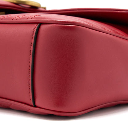 Gucci Small GG Marmont Bag Calfskin Red Brushed