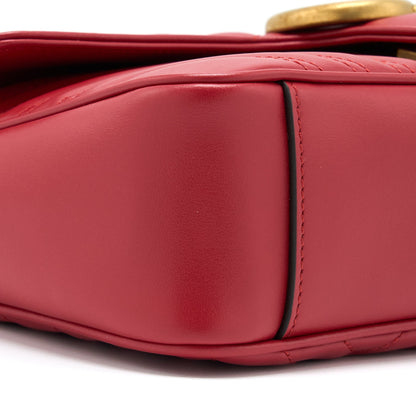 Gucci Small GG Marmont Bag Calfskin Red Brushed
