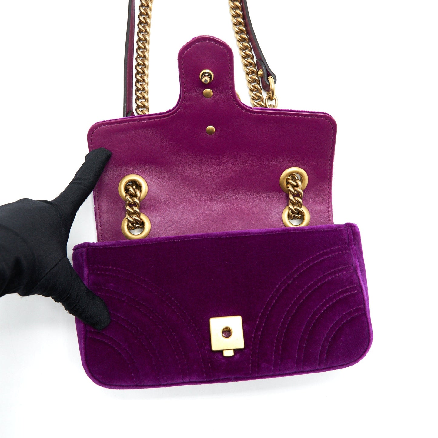 Gucci mini marmont bag Velvet Purple
