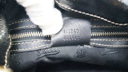 GUCCI Patent Leather Black Medium Britt Hobo Bag