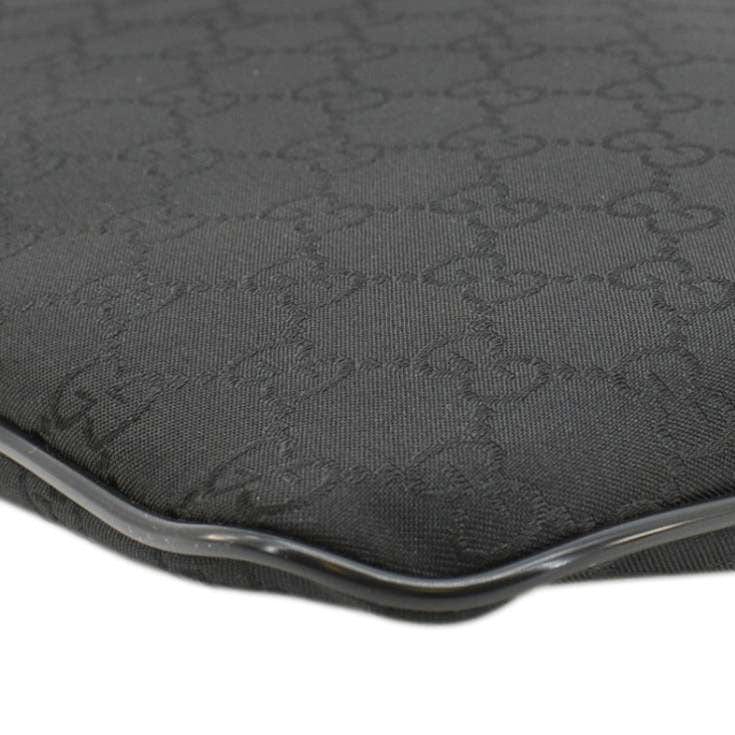 GUCCI GG Monogram Nylon Messenger Bag Black 449184