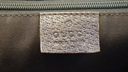 GUCCI Beige Ebony Signature GG Canvas Tote Bag