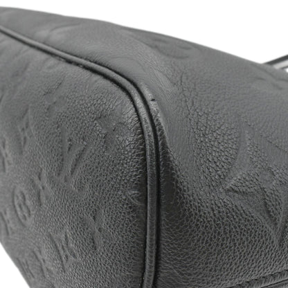 LOUIS VUITTON Neverfull MM Empreinte Leather Tote Shoulder Bag Black