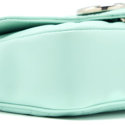 Gucci GG Marmont Super Mini Bag Calfskin Mint Green SHW
