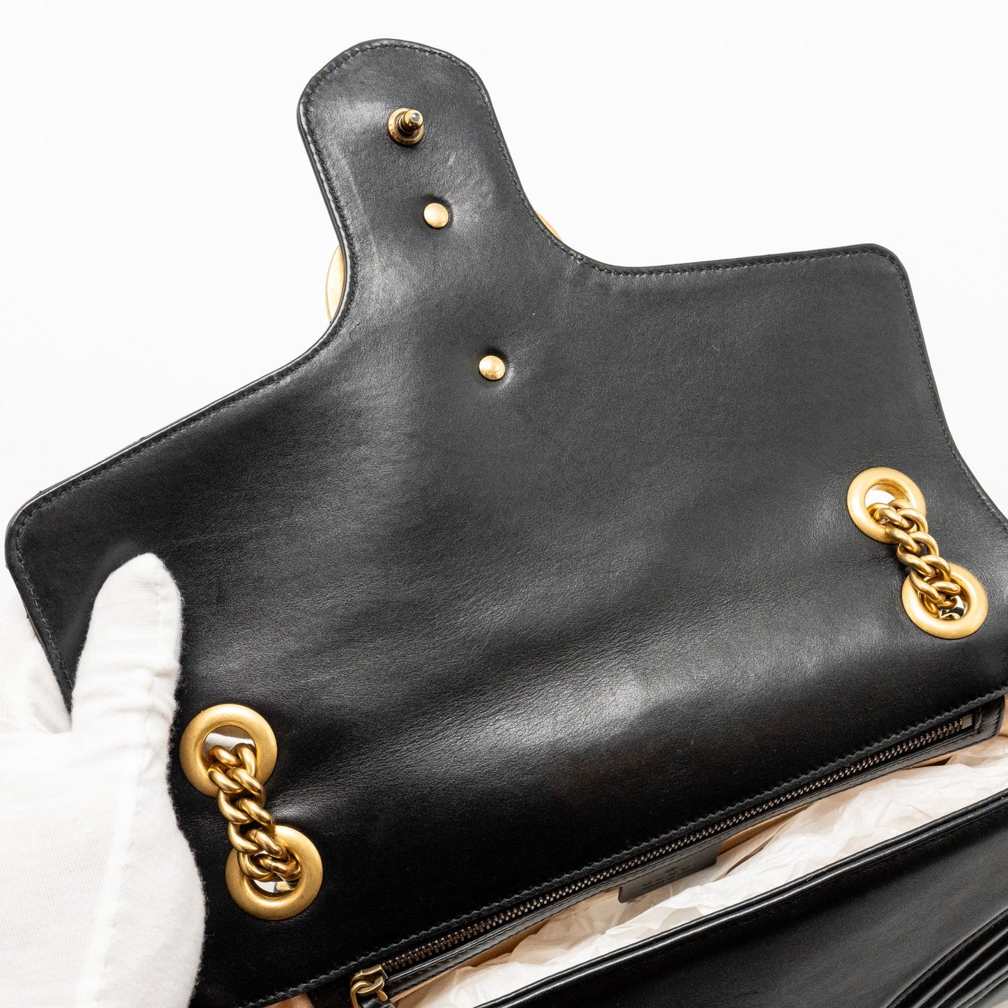 Gucci Medium GG Marmont Shoulder Bag Calfskin Black