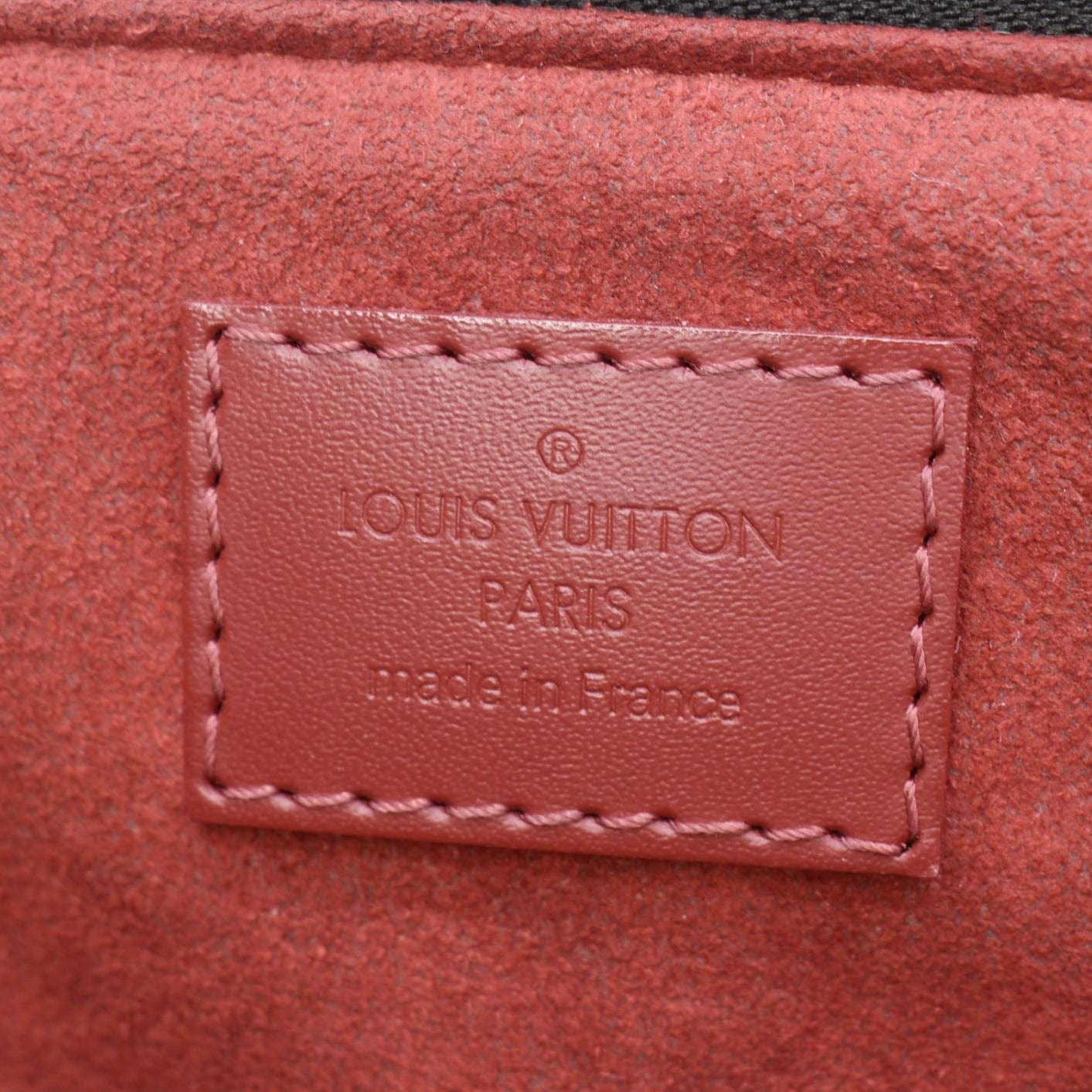 LOUIS VUITTON Caissa MM Damier Ebene Tote Bag Brown