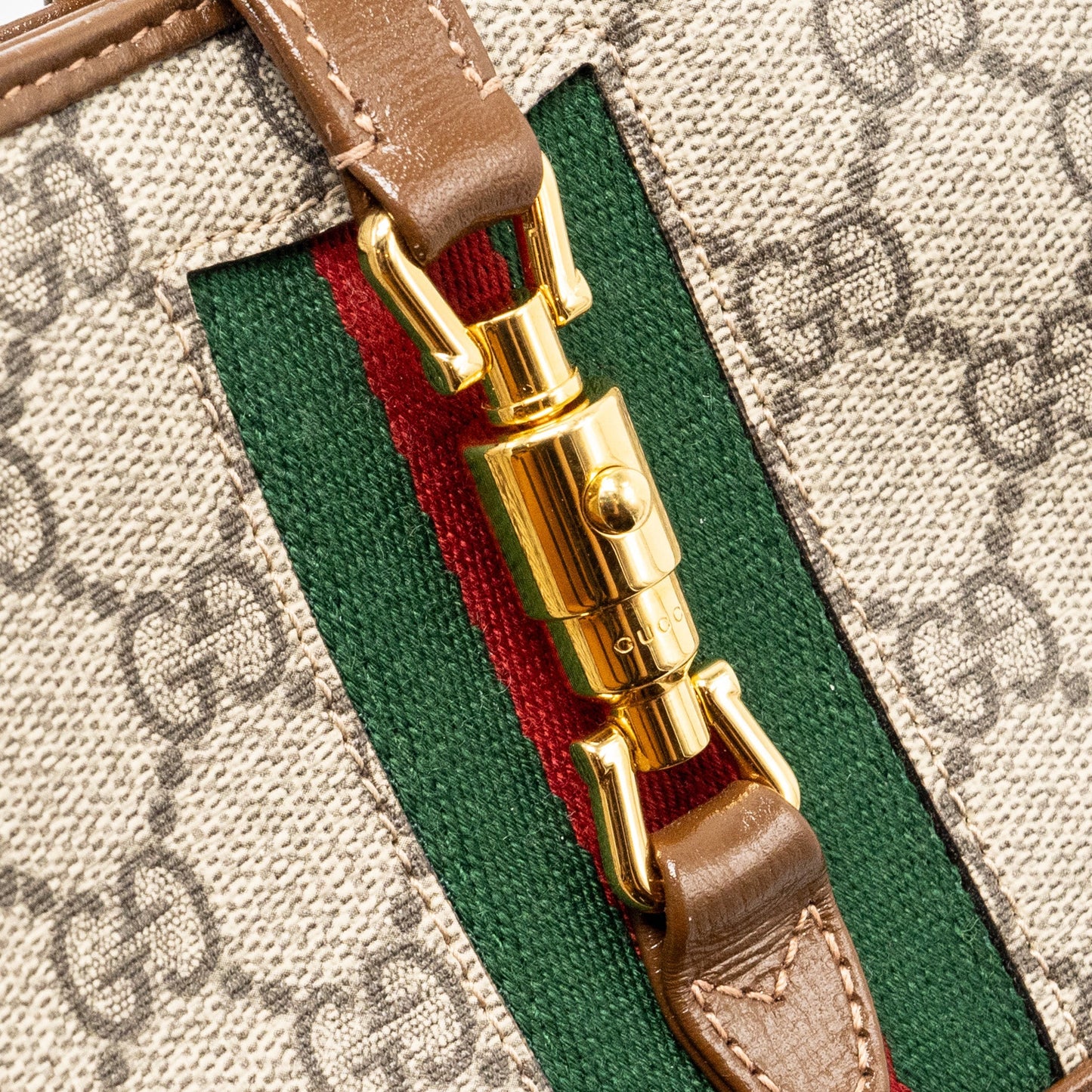 Gucci Jackie 1961 Mini Shoulder Bag GG Supreme Canvas/Calfskin Brown/Multicolour