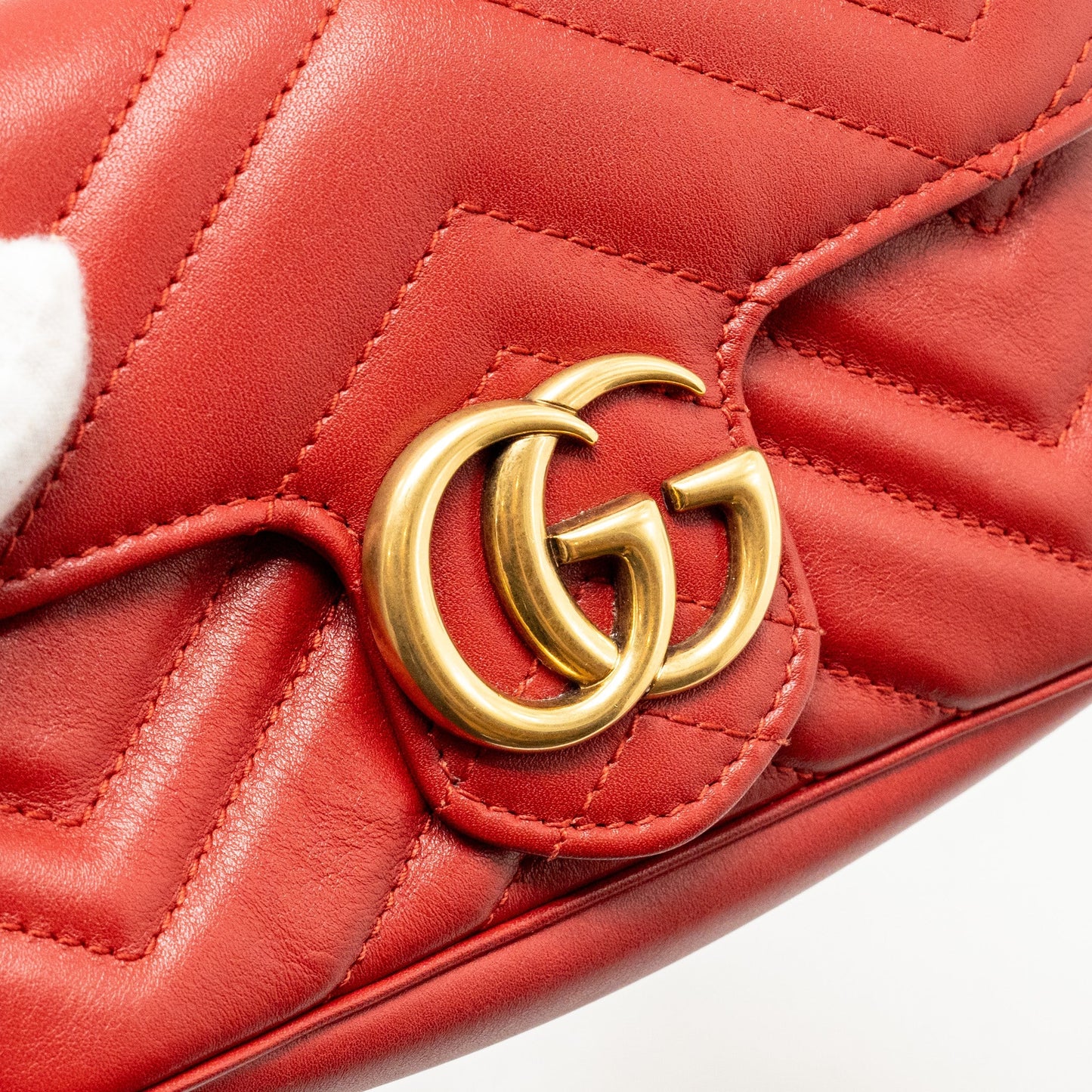 Gucci Super Mini GG Marmont Calfskin Red
