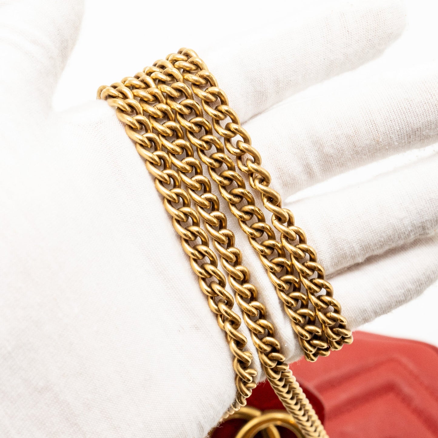 Gucci Super Mini GG Marmont Calfskin Red
