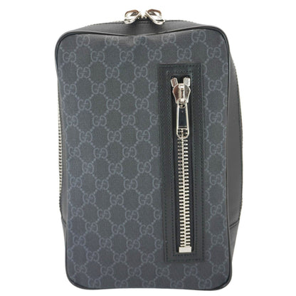 GUCCI GG Supreme Canvas Belt Bag with Zip Pocket Black 478325