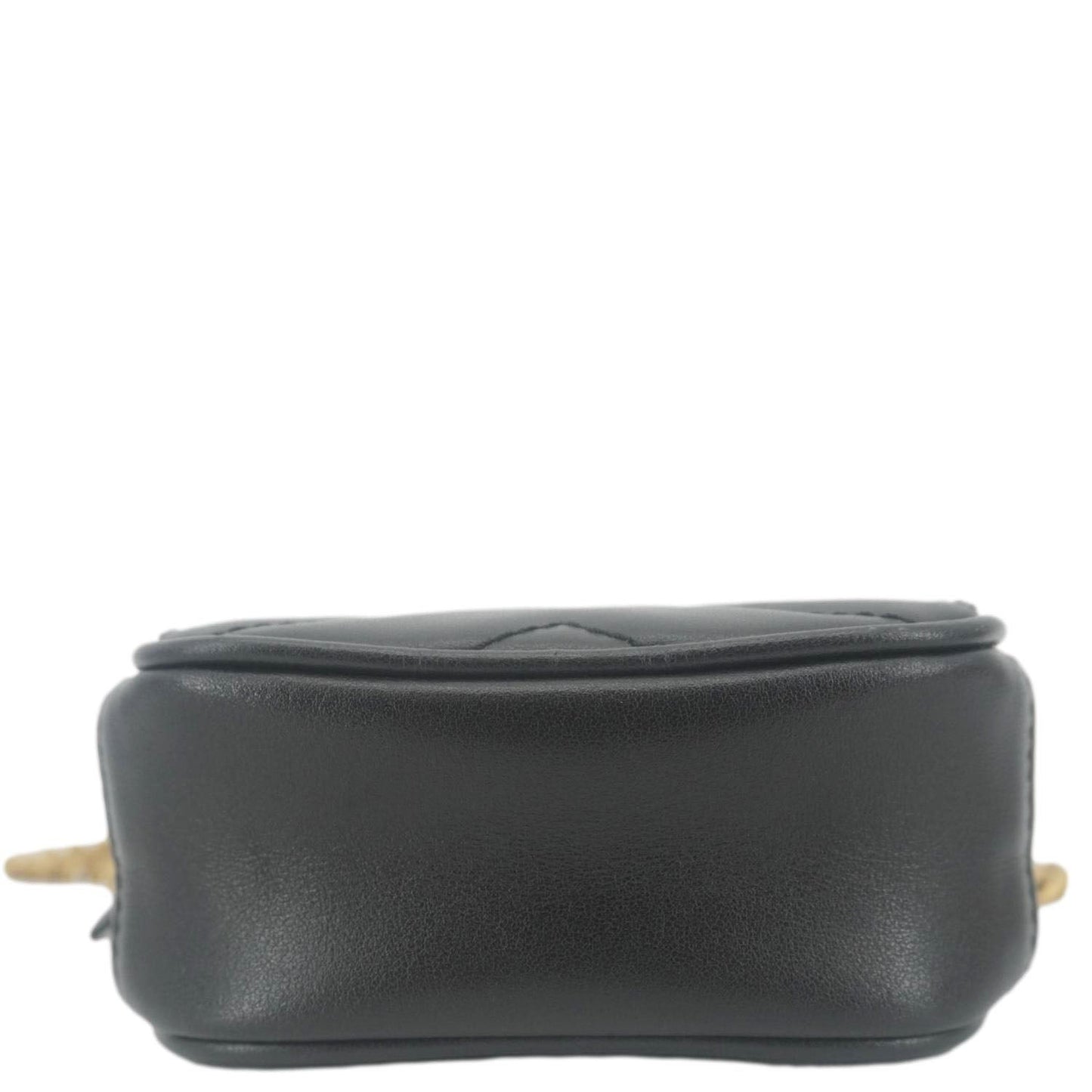 GUCCI GG Marmont Mini Matelasse Leather Crossbody Bag Black 598597