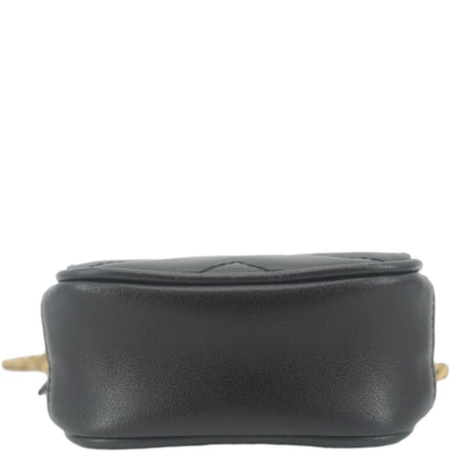 GUCCI GG Marmont Mini Matelasse Leather Crossbody Bag Black 598597
