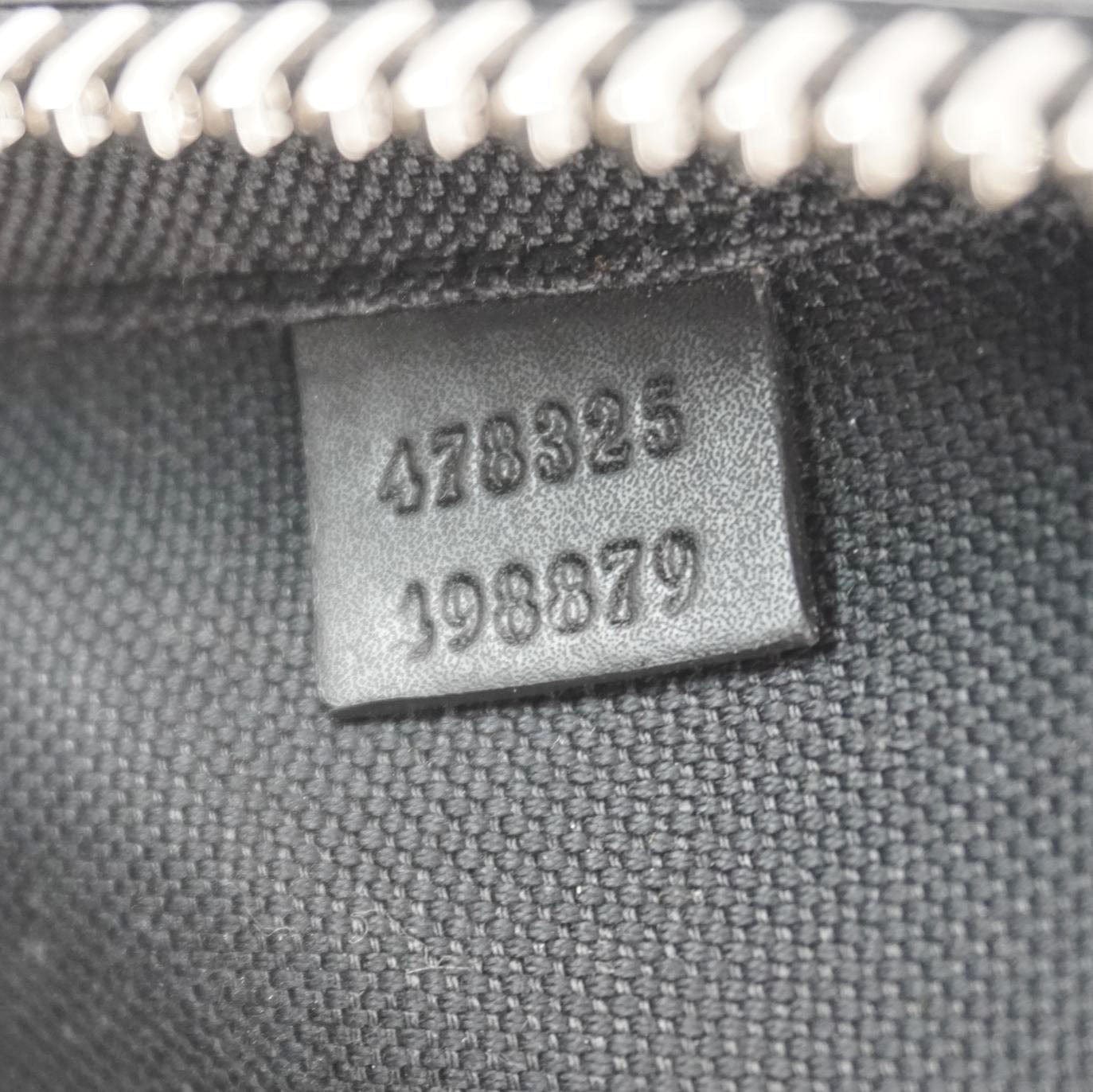 GUCCI GG Supreme Canvas Belt Bag with Zip Pocket Black 478325