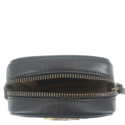 GUCCI GG Marmont Mini Matelasse Leather Crossbody Bag Black 598597