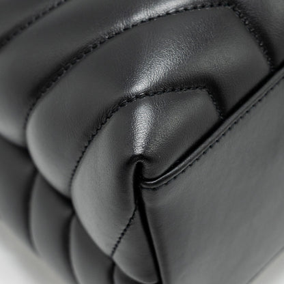 Saint Laurent Medium LouLou Shoulder Bag Calfskin Black SHW